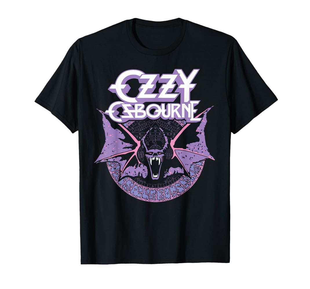 Amazon.com: Ozzy Osbourne – Pastel Bat T-Shirt : Clothing